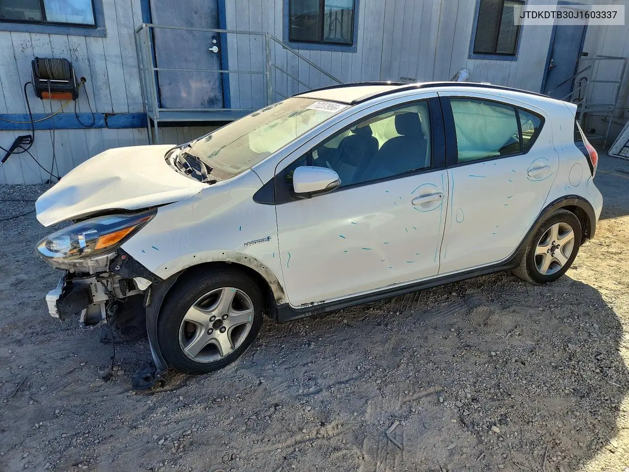 TOYOTA PRIUS C 2018, VIN JTDKDTB30J1603337