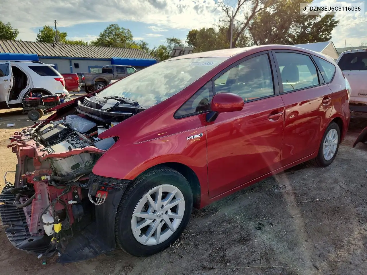 TOYOTA PRIUS V (+) 2012, VIN JTDZN3EU6C3116036