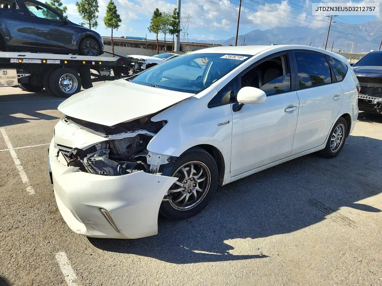 TOYOTA PRIUS V (+) 2013, VIN JTDZN3EU5D3212757