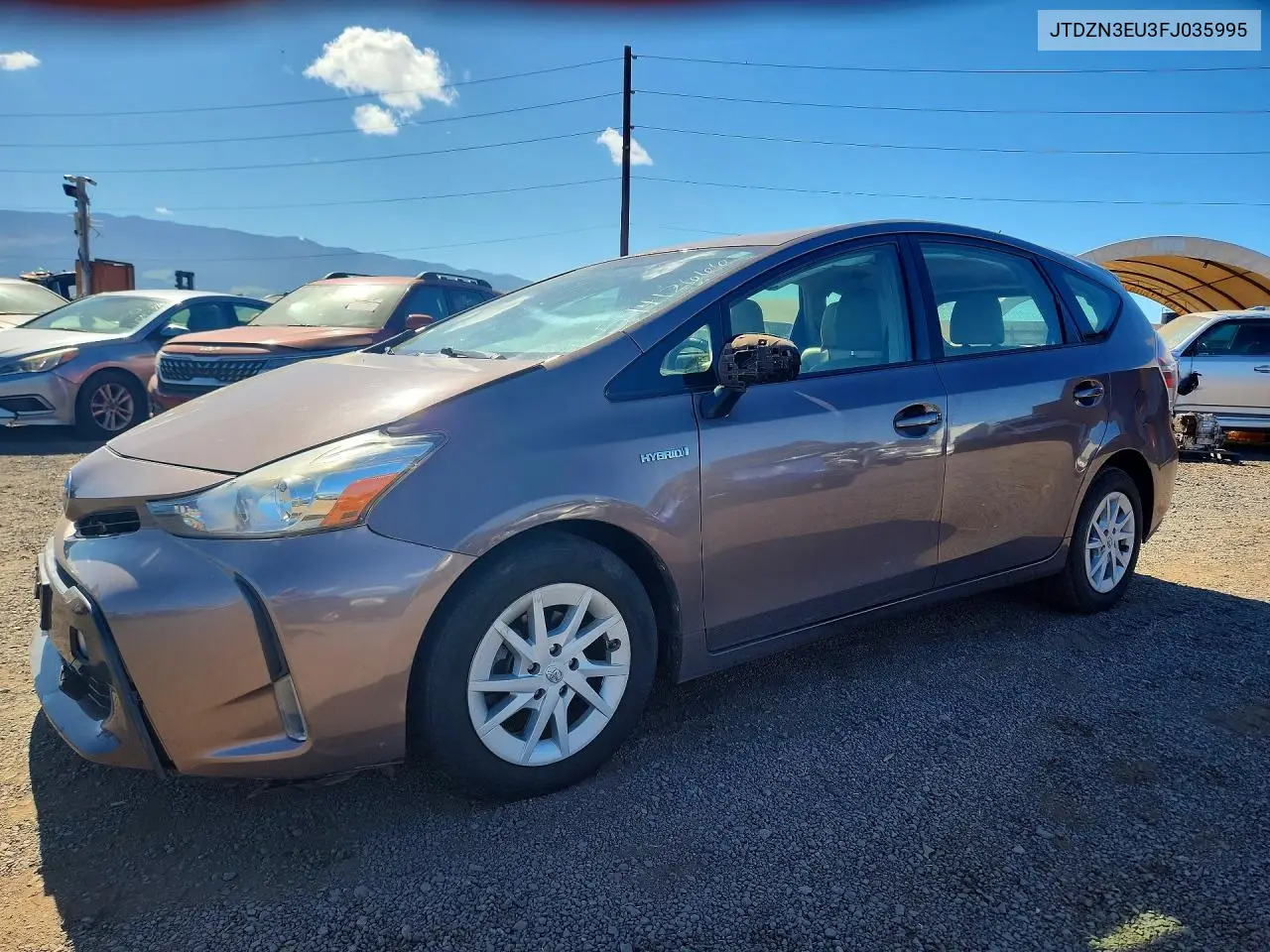 TOYOTA PRIUS V (+) 2015, VIN JTDZN3EU3FJ035995