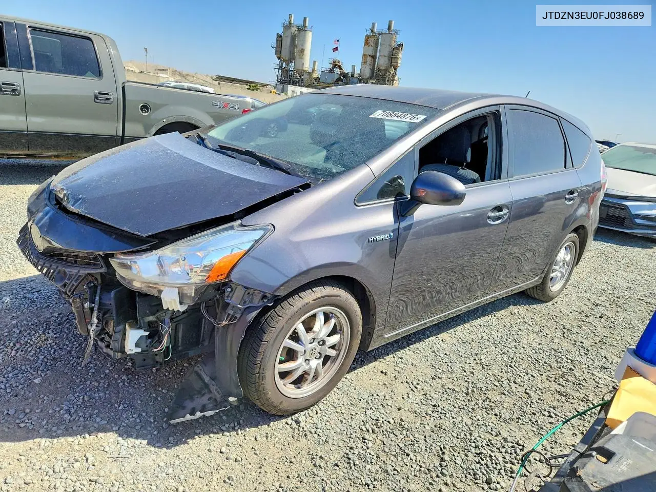 TOYOTA PRIUS V (+) 2015, VIN JTDZN3EU0FJ038689