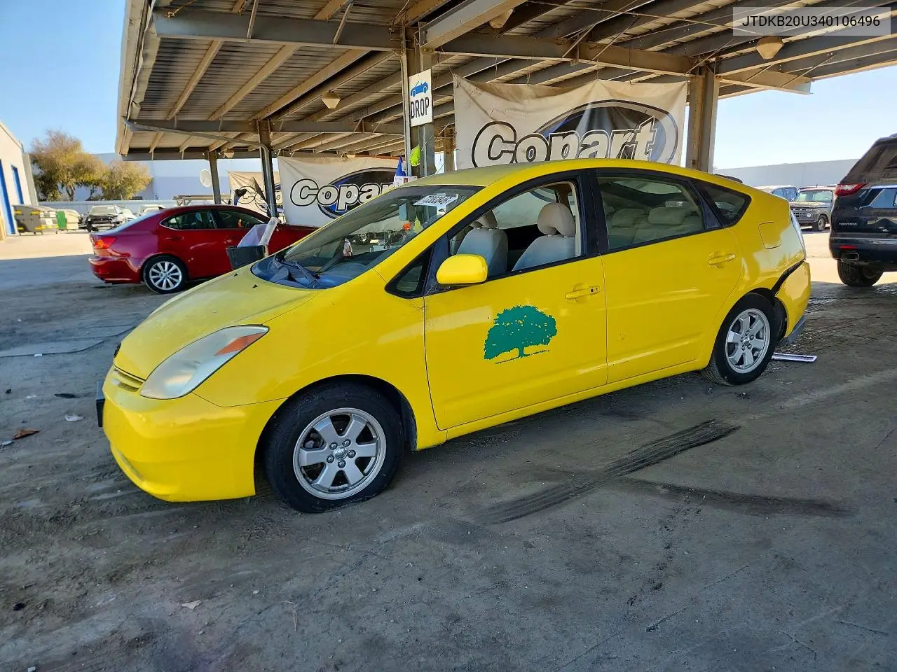 TOYOTA PRIUS 2004, VIN JTDKB20U340106496