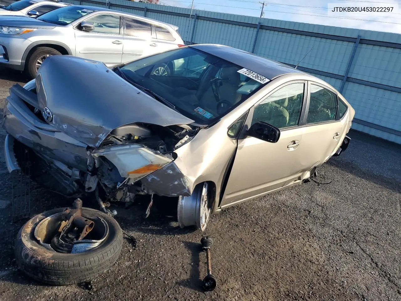 TOYOTA PRIUS 2005, VIN JTDKB20U453022297