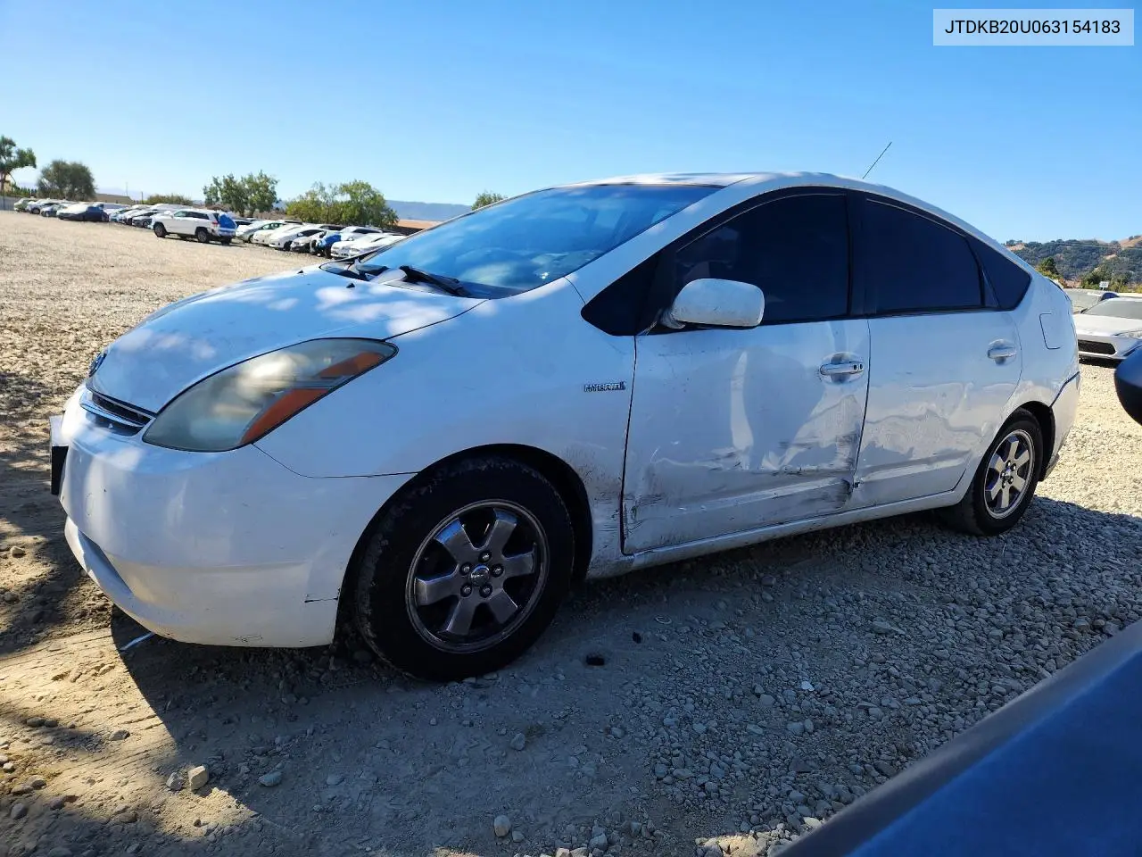 TOYOTA PRIUS 2006, VIN JTDKB20U063154183