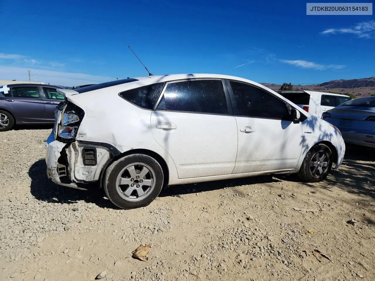 2006 TOYOTA PRIUS VIN JTDKB20U063154183 — фото 3