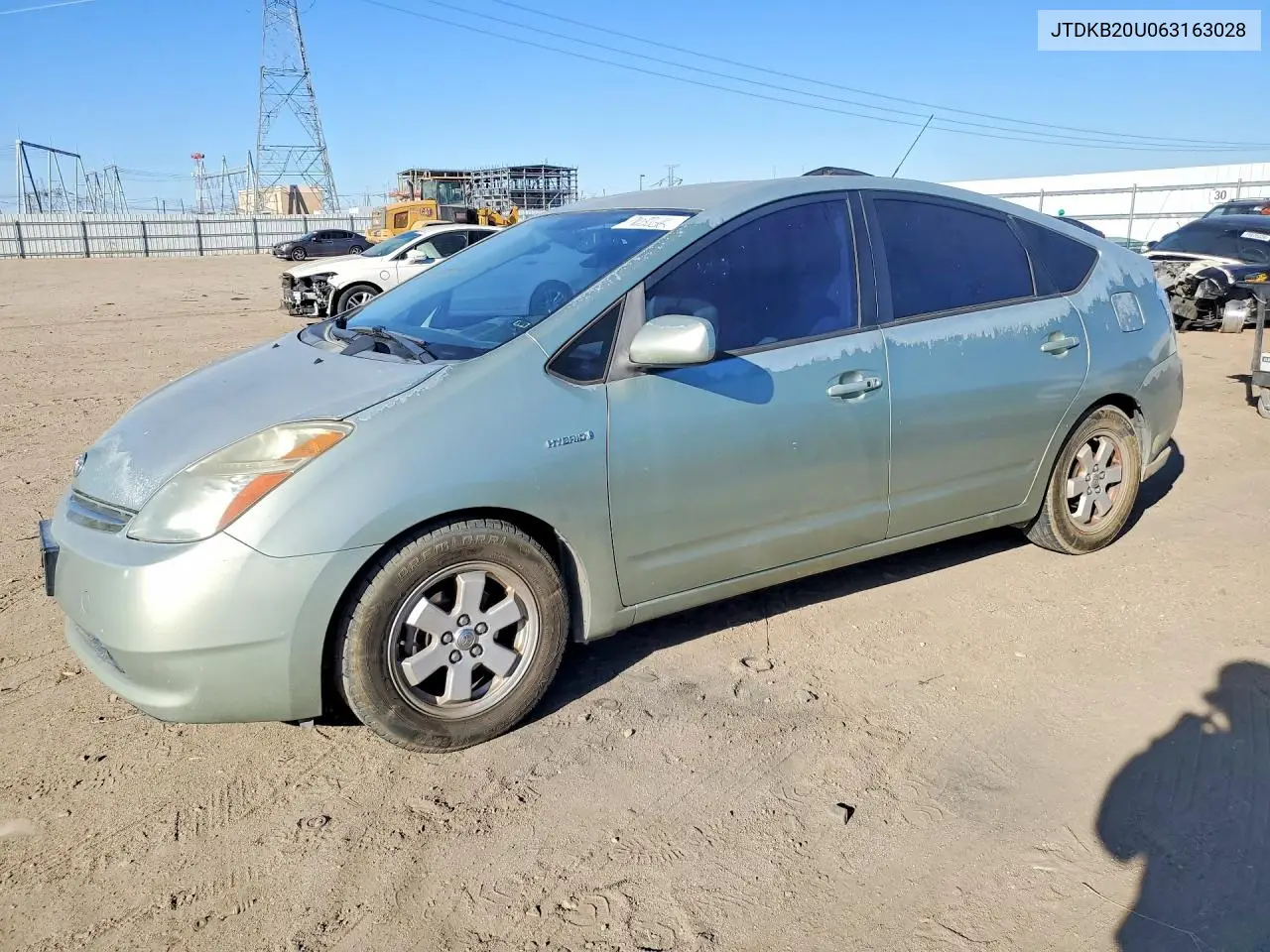 TOYOTA PRIUS 2006, VIN JTDKB20U063163028