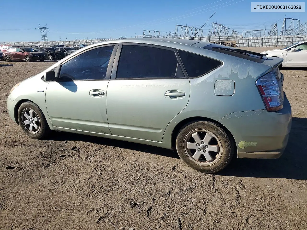 2006 TOYOTA PRIUS VIN JTDKB20U063163028 — фото 2