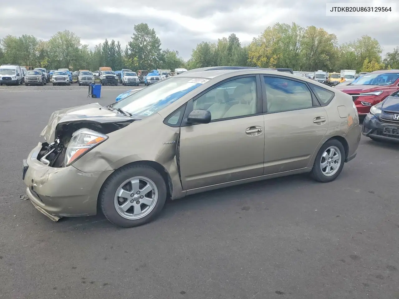 TOYOTA PRIUS 2006, VIN JTDKB20U863129564