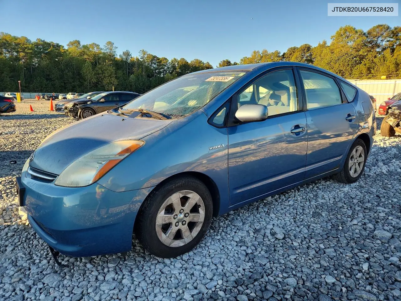 TOYOTA PRIUS 2006, VIN JTDKB20U667528420