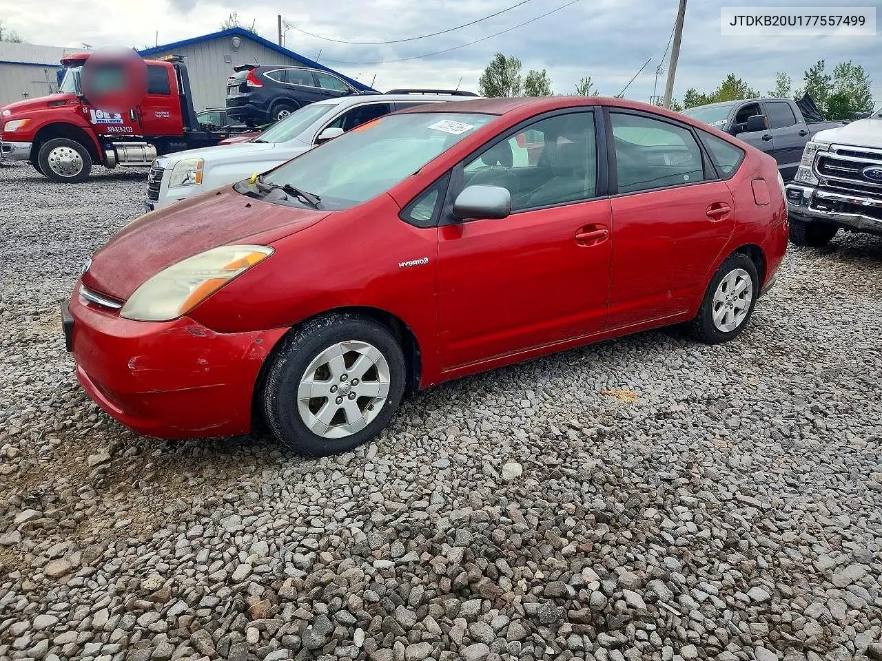 TOYOTA PRIUS 2007, VIN JTDKB20U177557499