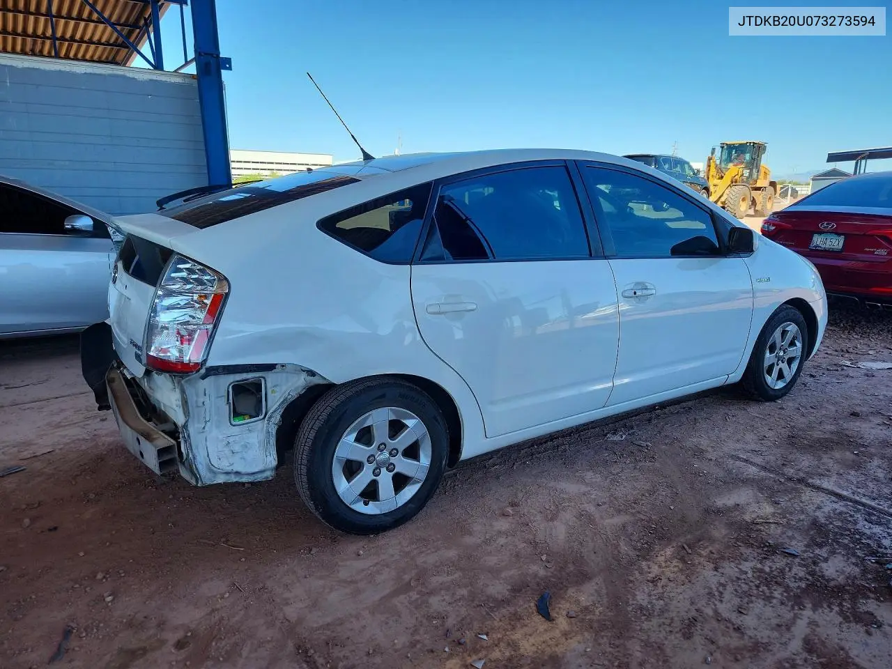 2007 TOYOTA PRIUS VIN JTDKB20U073273594 — фото 3