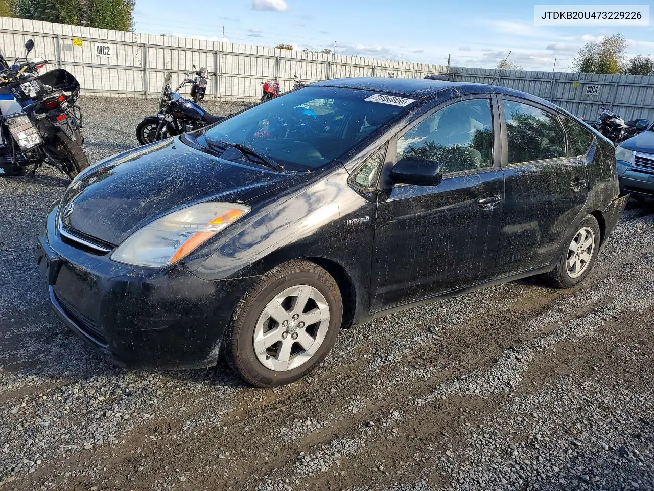 TOYOTA PRIUS 2007, VIN JTDKB20U473229226
