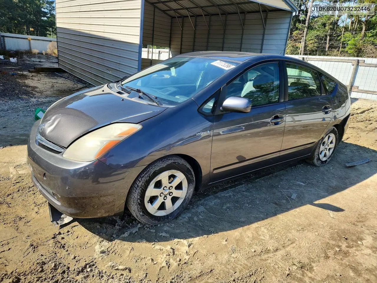 TOYOTA PRIUS 2007, VIN JTDKB20U073232446
