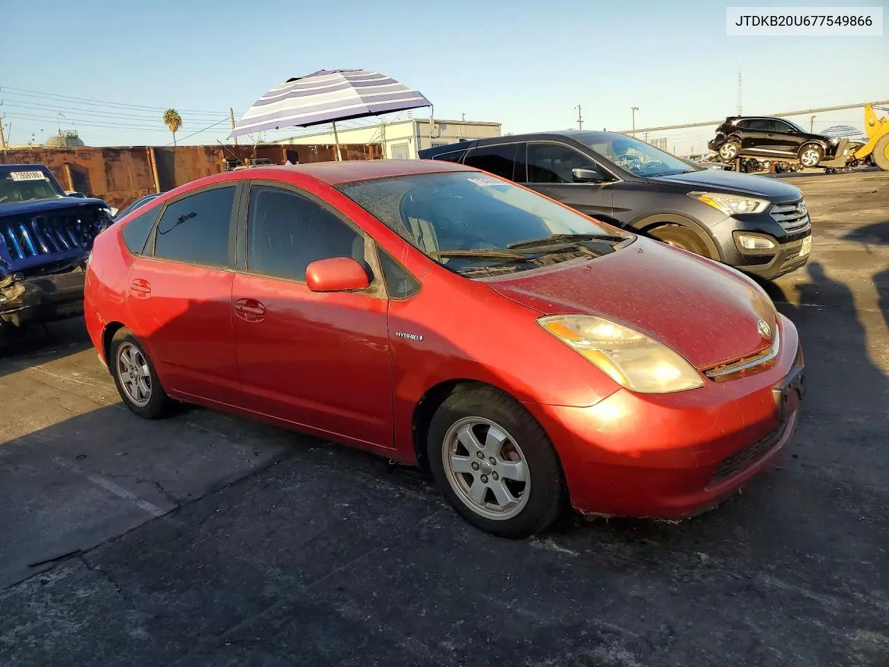 2007 TOYOTA PRIUS VIN JTDKB20U677549866 — фото 4