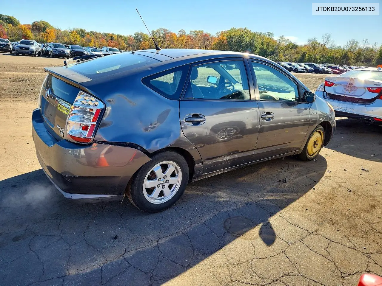2007 TOYOTA PRIUS VIN JTDKB20U073256133 — фото 3