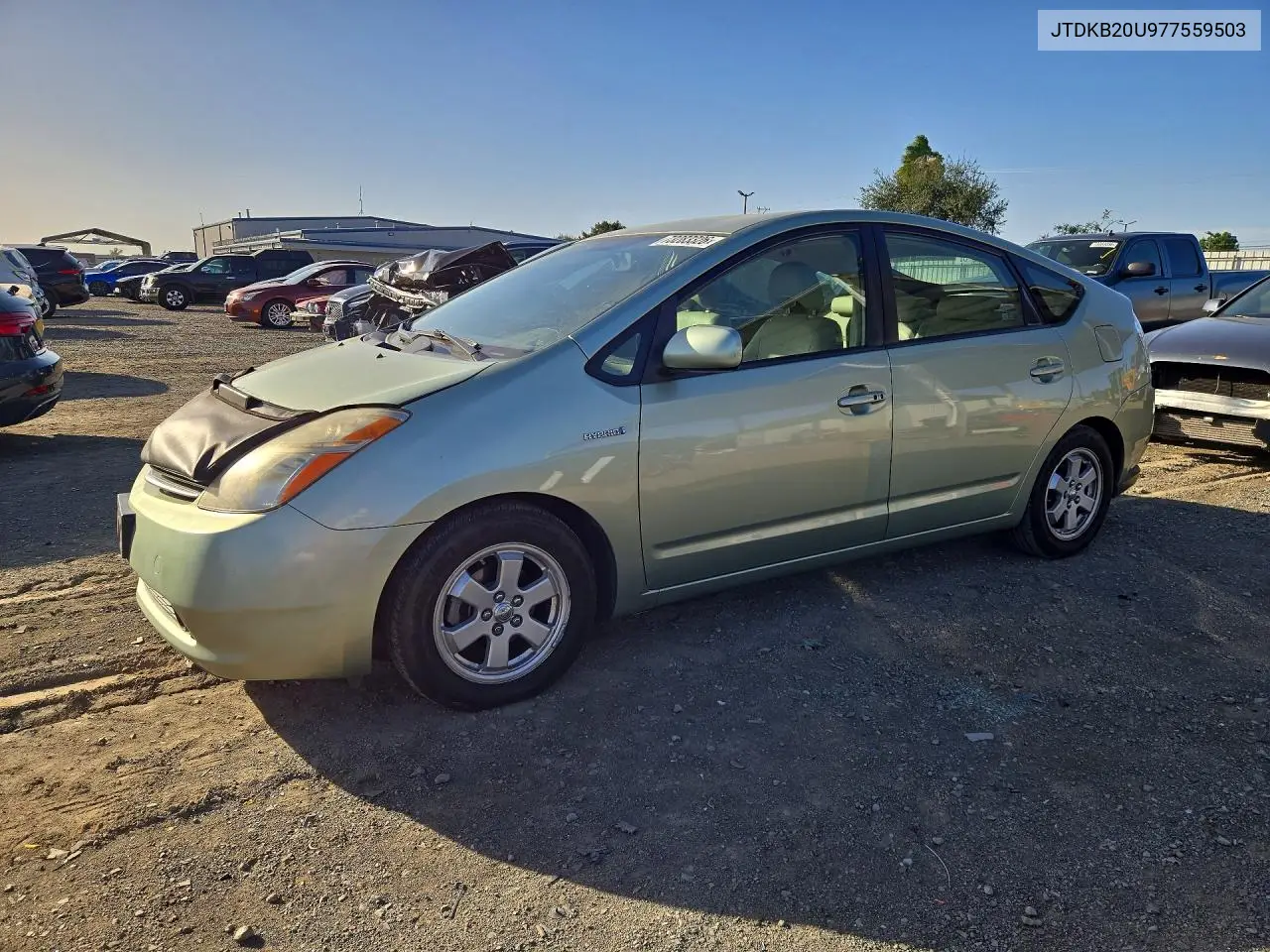 TOYOTA PRIUS 2007, VIN JTDKB20U977559503