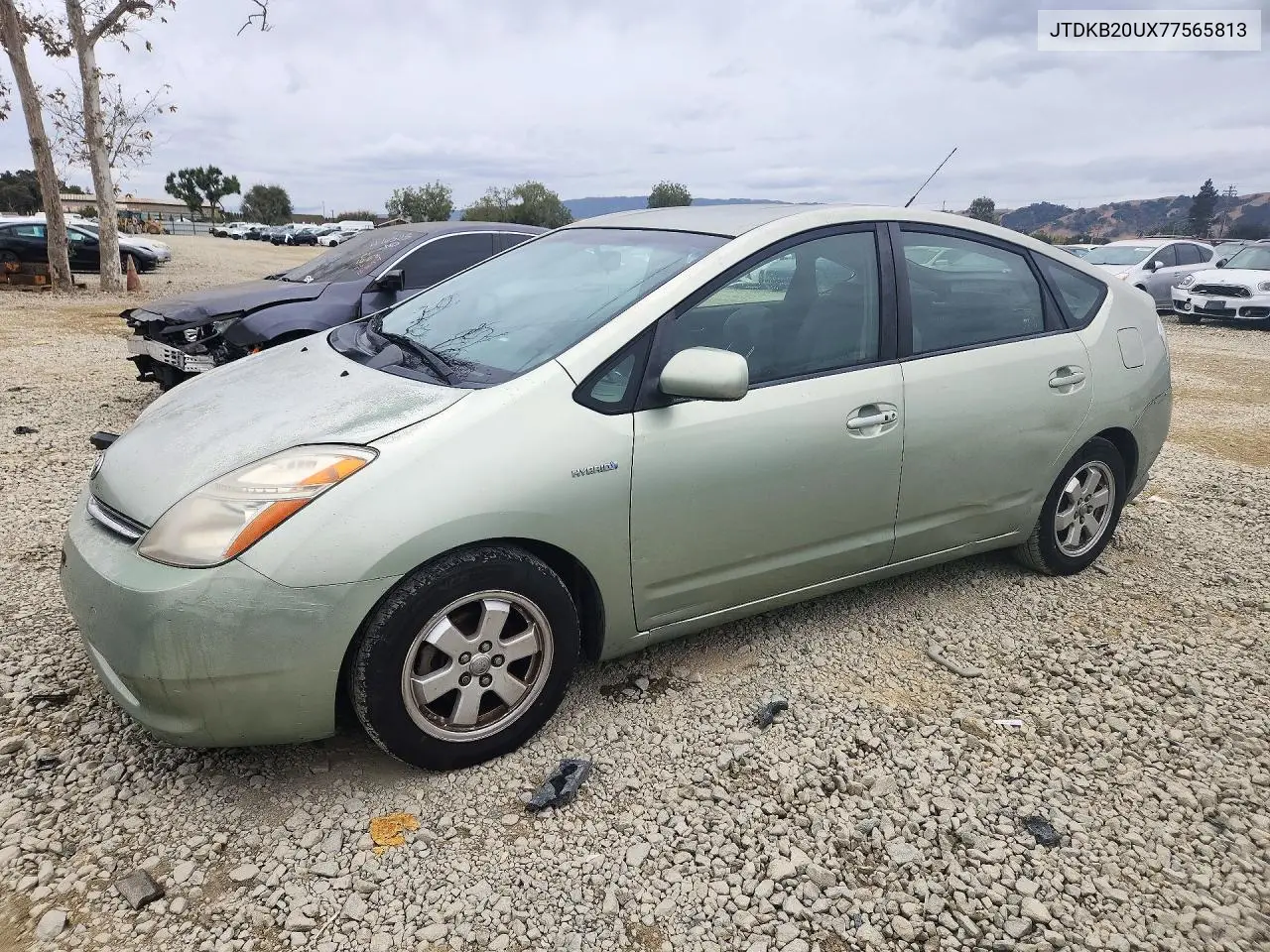TOYOTA PRIUS 2007, VIN JTDKB20UX77565813