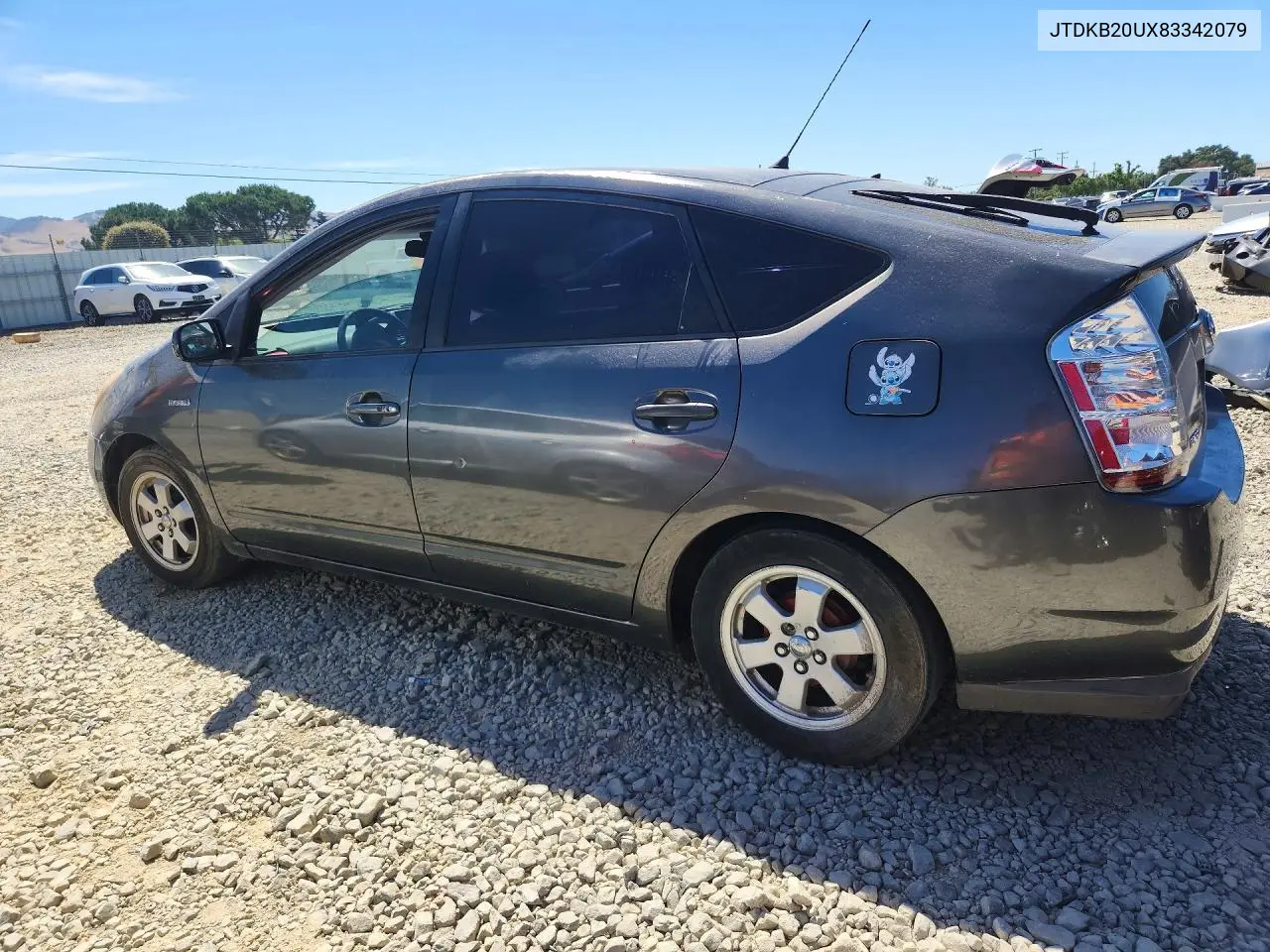 2008 TOYOTA PRIUS VIN JTDKB20UX83342079 — фото 2