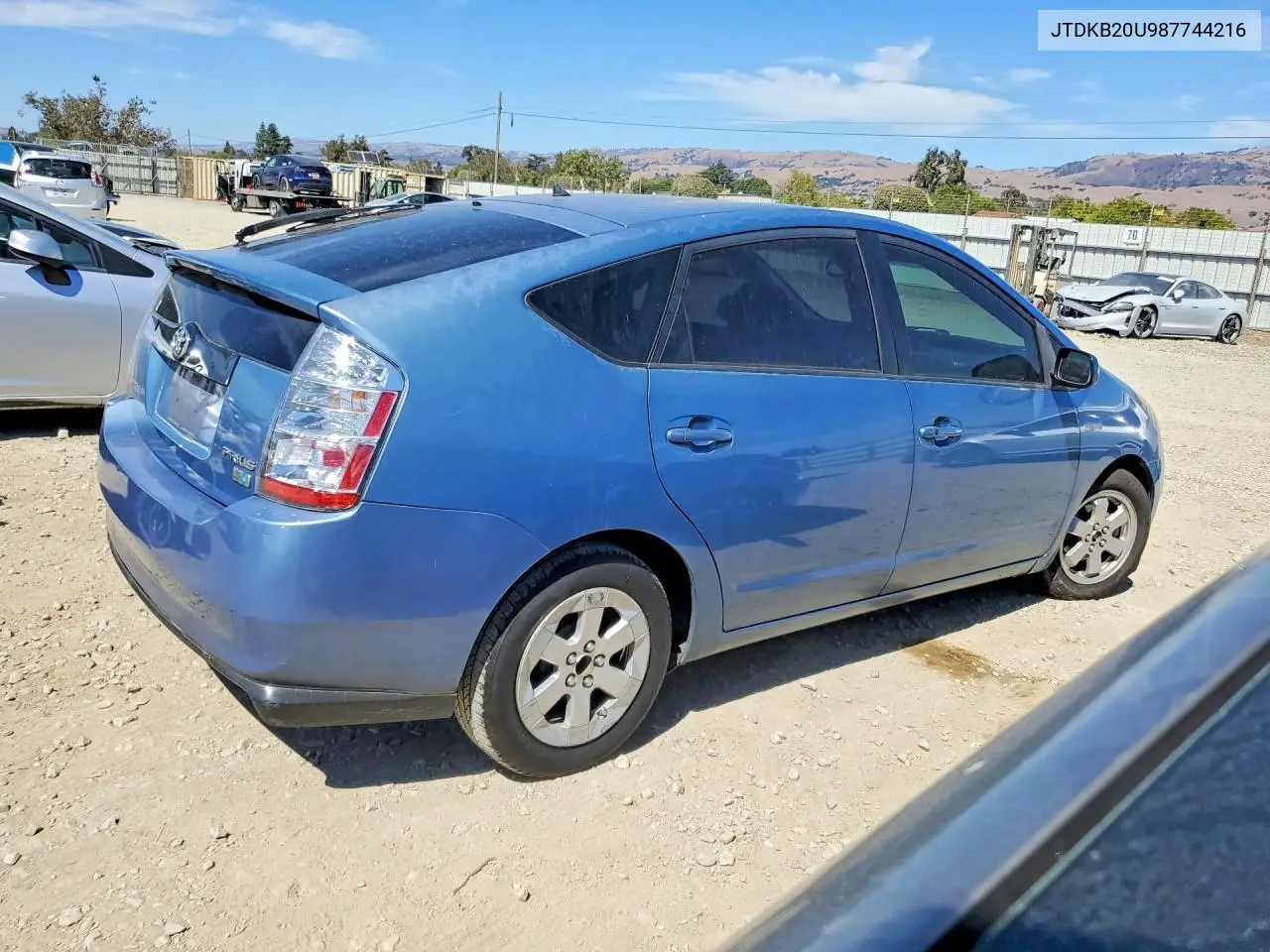 2008 TOYOTA PRIUS VIN JTDKB20U987744216 — фото 3