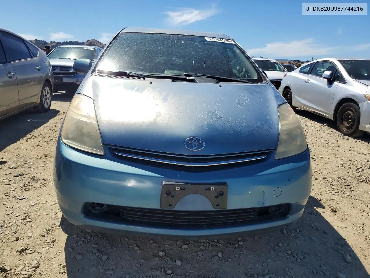 2008 TOYOTA PRIUS VIN JTDKB20U987744216 — фото 5