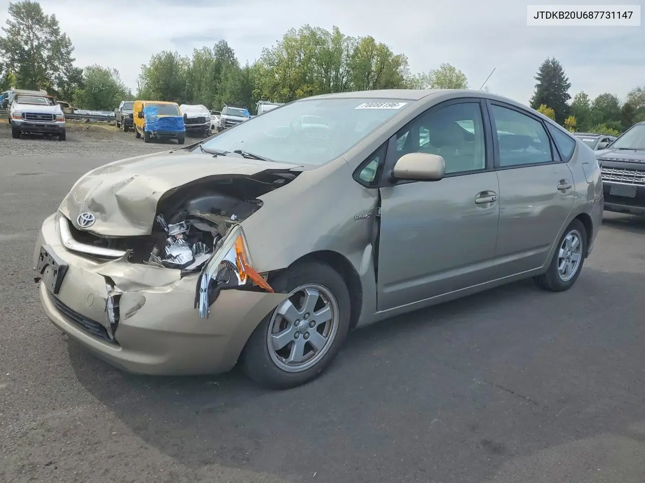 TOYOTA PRIUS 2008, VIN JTDKB20U687731147