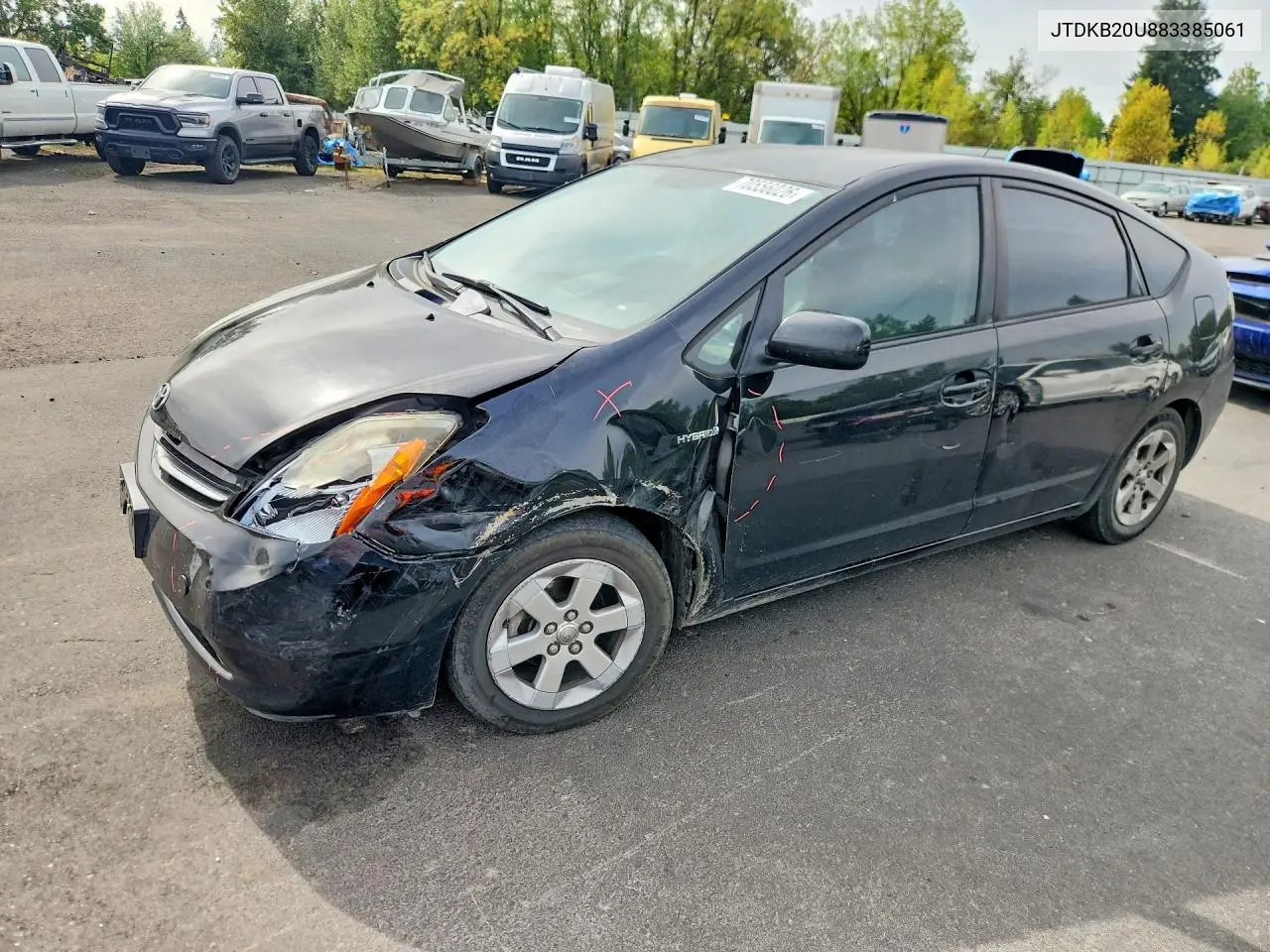 TOYOTA PRIUS 2008, VIN JTDKB20U883385061