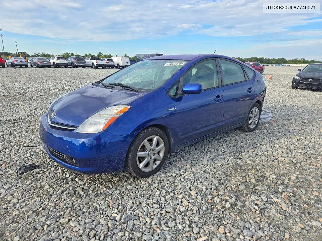 TOYOTA PRIUS 2008, VIN JTDKB20U087740071