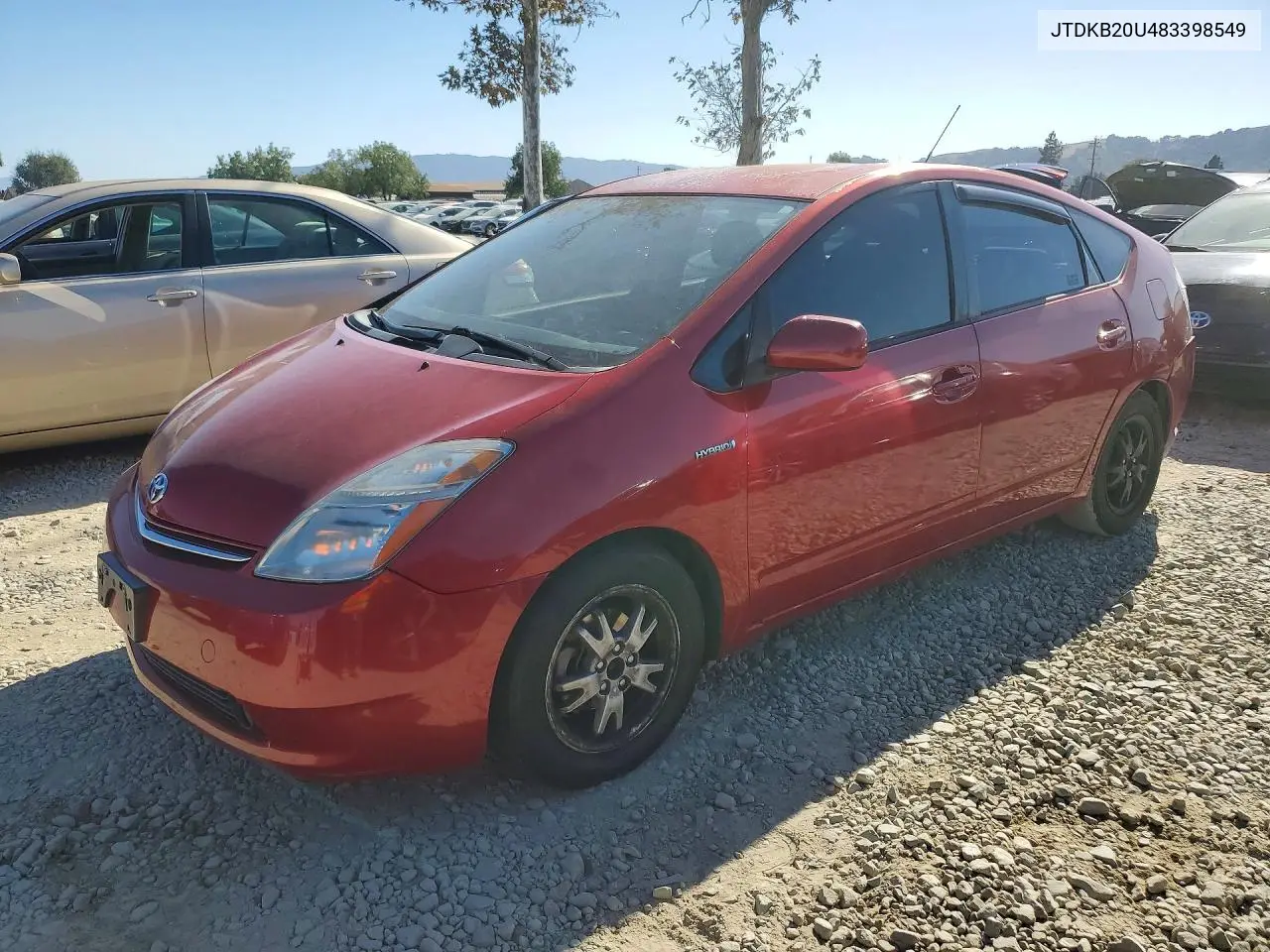 TOYOTA PRIUS 2008, VIN JTDKB20U483398549