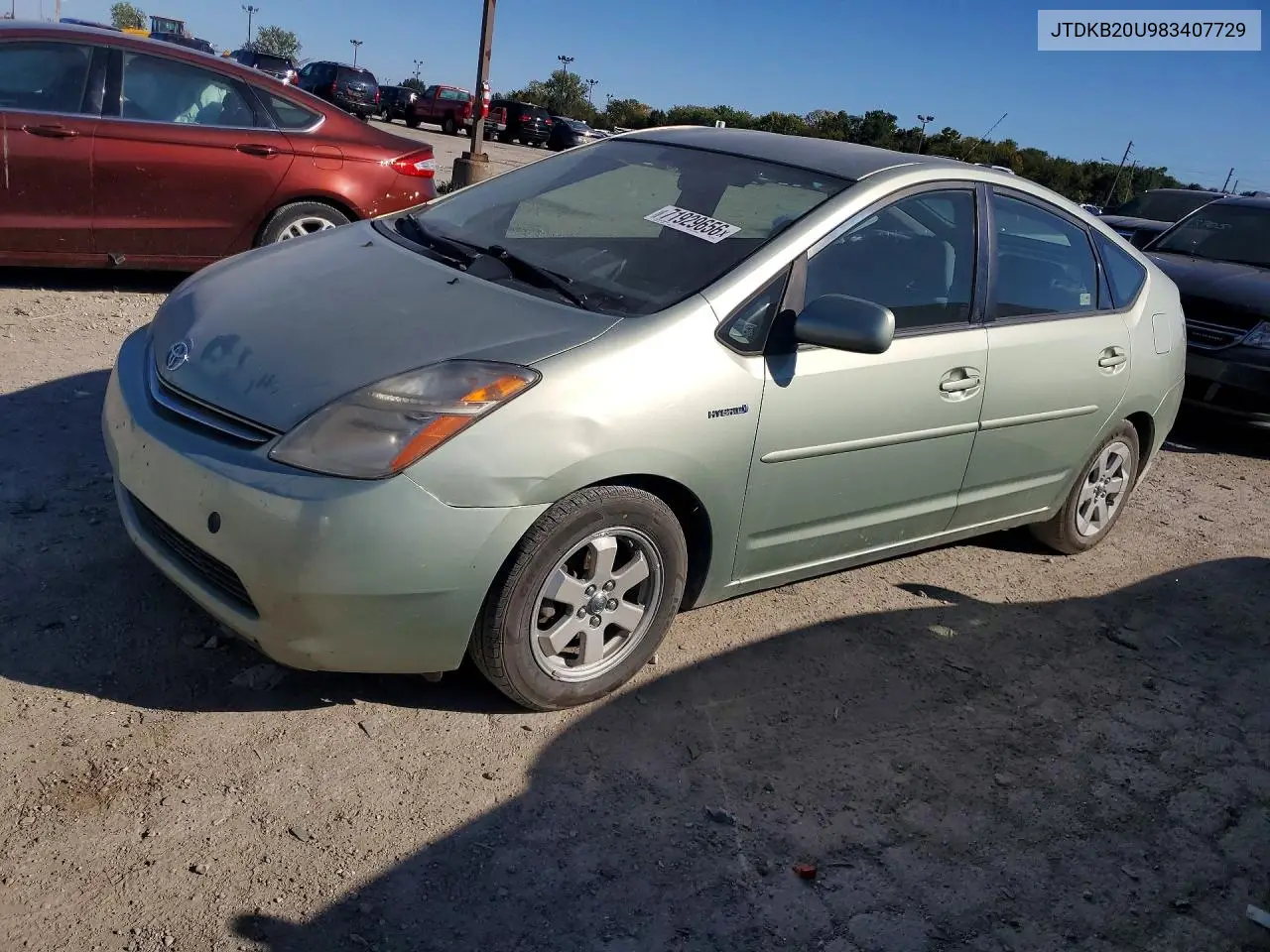 TOYOTA PRIUS 2008, VIN JTDKB20U983407729