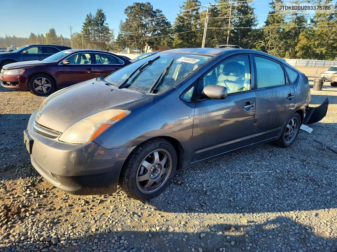 TOYOTA PRIUS 2008, VIN JTDKB20U283375786