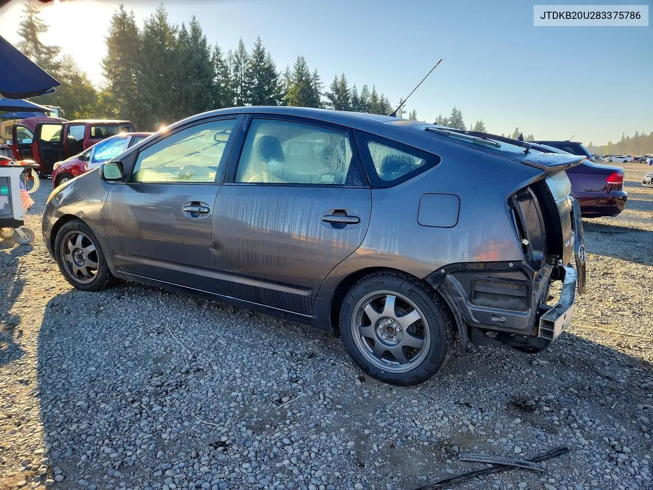 2008 TOYOTA PRIUS VIN JTDKB20U283375786 — фото 2