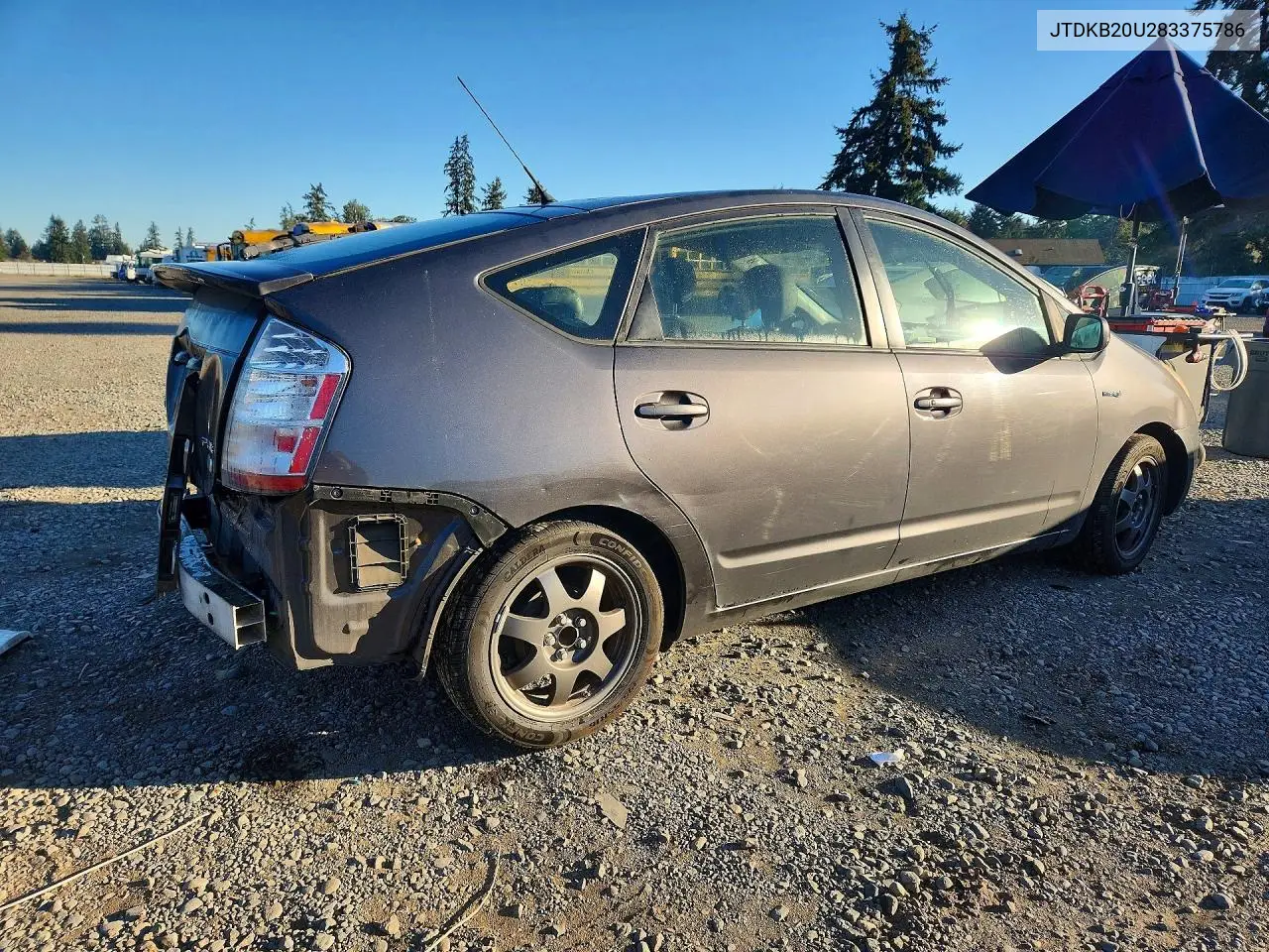 2008 TOYOTA PRIUS VIN JTDKB20U283375786 — фото 3