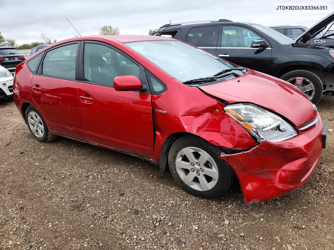 2008 TOYOTA PRIUS VIN JTDKB20UX83366351 — фото 4