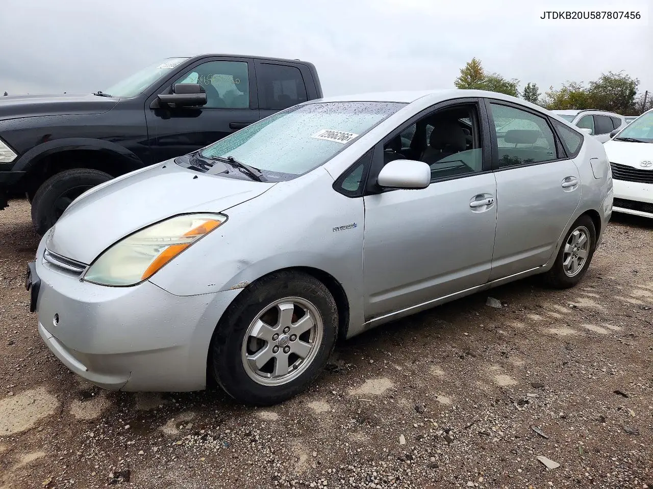 TOYOTA PRIUS 2008, VIN JTDKB20U587807456