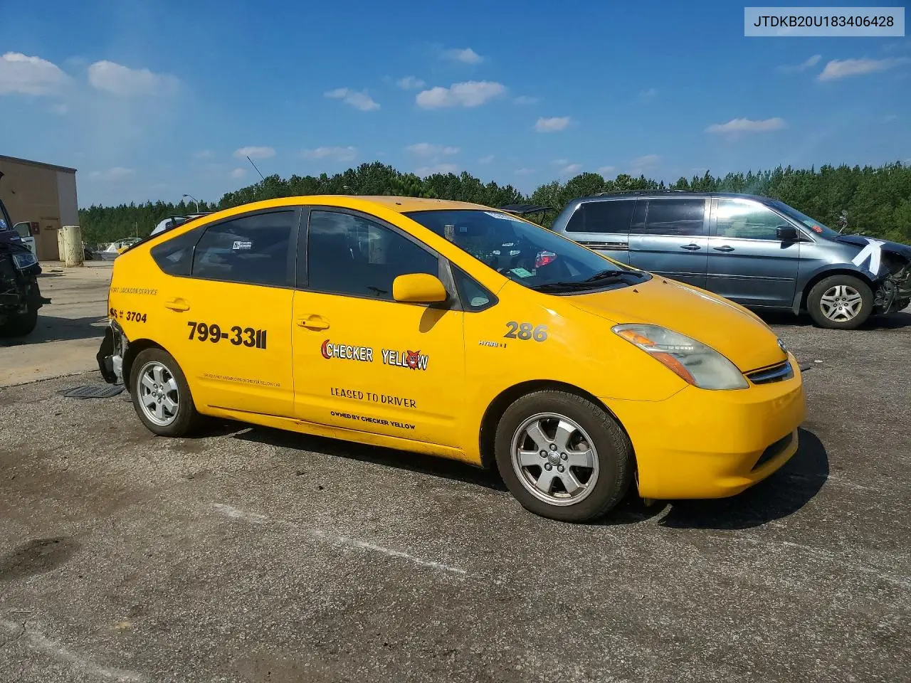 2008 TOYOTA PRIUS VIN JTDKB20U183406428 — фото 4