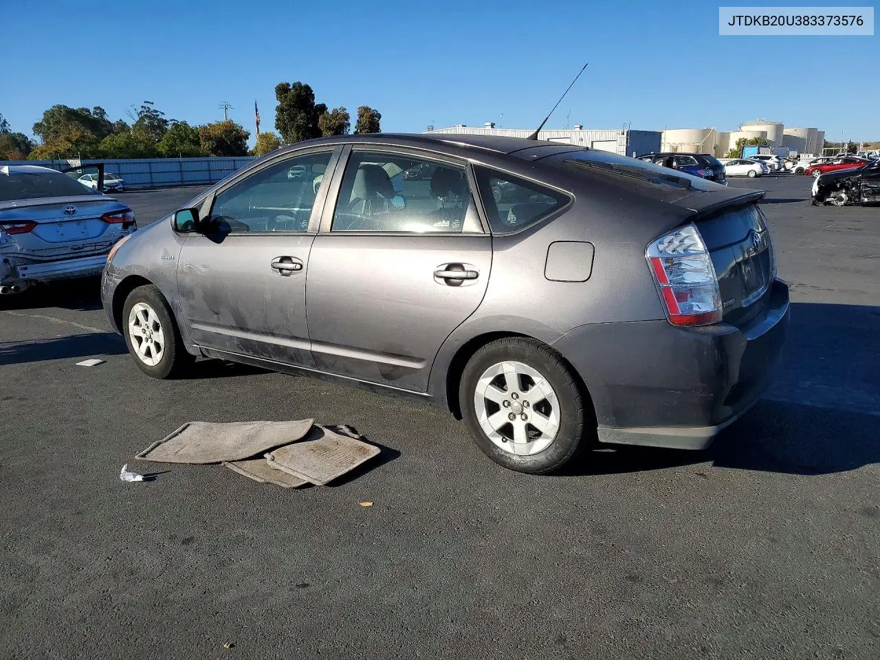 2008 TOYOTA PRIUS VIN JTDKB20U383373576 — фото 2