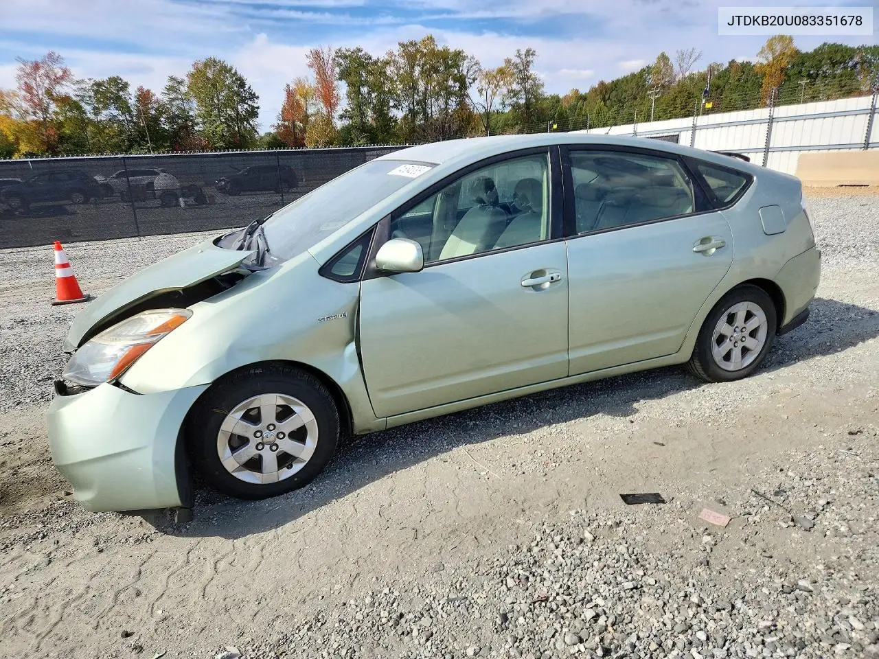 TOYOTA PRIUS 2008, VIN JTDKB20U083351678