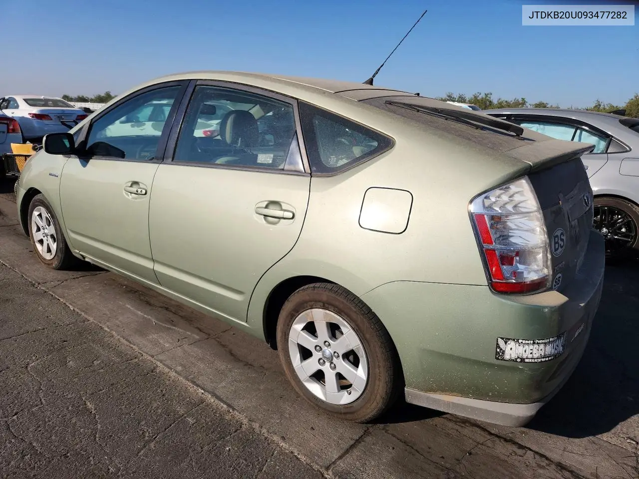 2009 TOYOTA PRIUS VIN JTDKB20U093477282 — фото 2