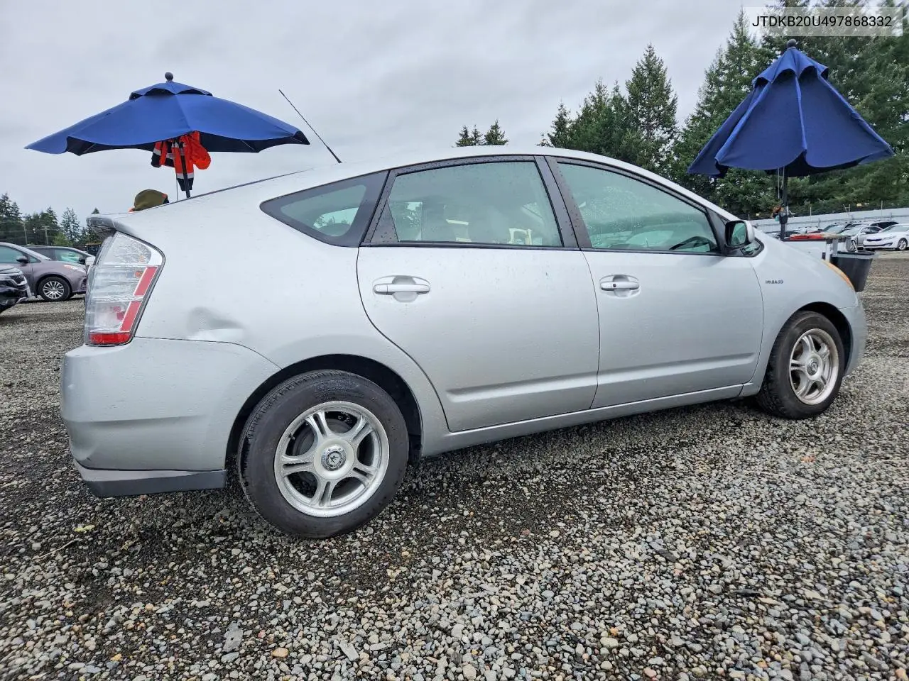 2009 TOYOTA PRIUS VIN JTDKB20U497868332 — фото 3