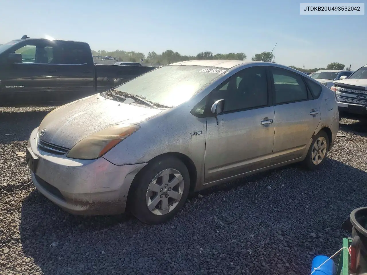 TOYOTA PRIUS 2009, VIN JTDKB20U493532042