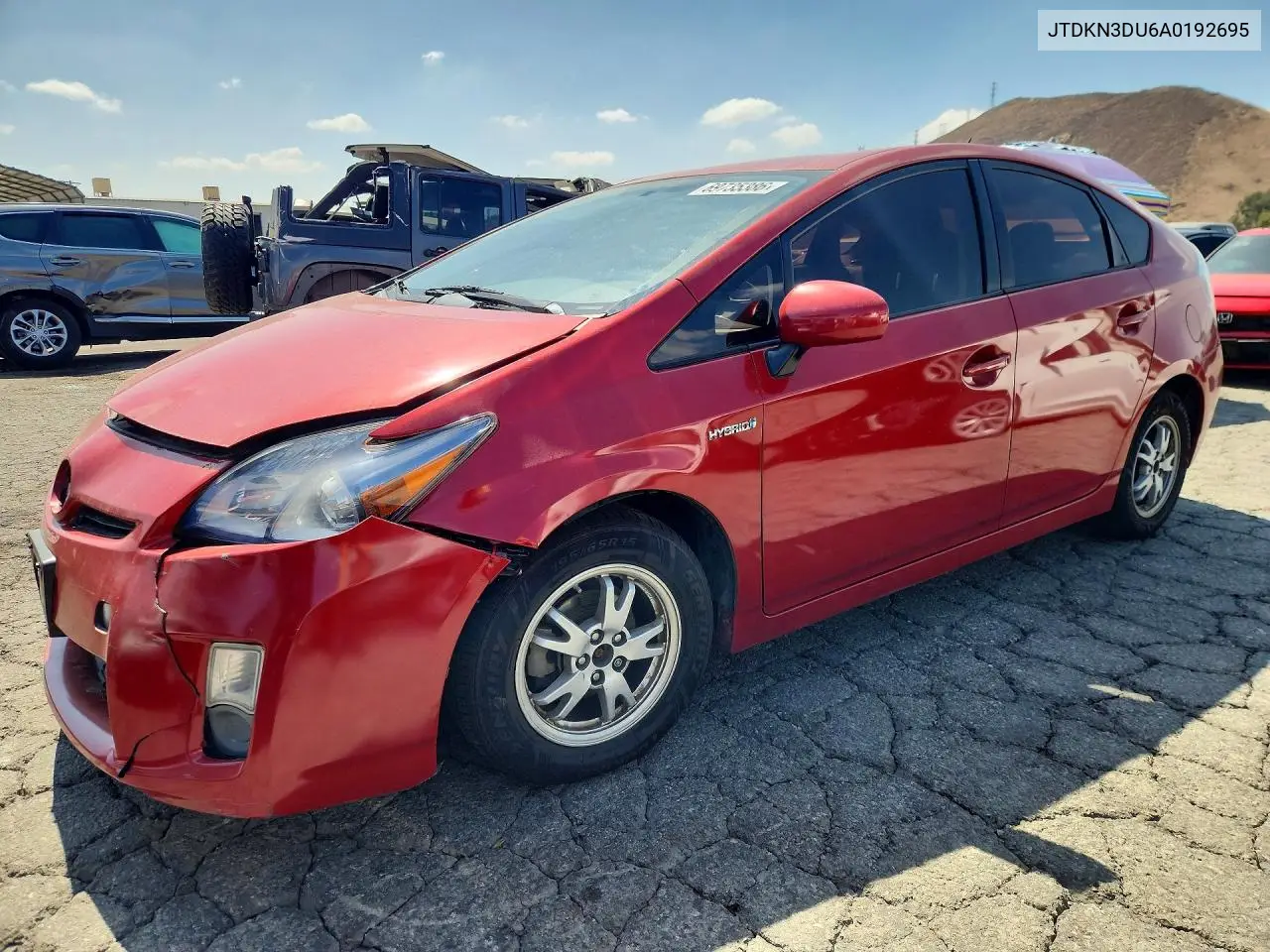 TOYOTA PRIUS 2010, VIN JTDKN3DU6A0192695