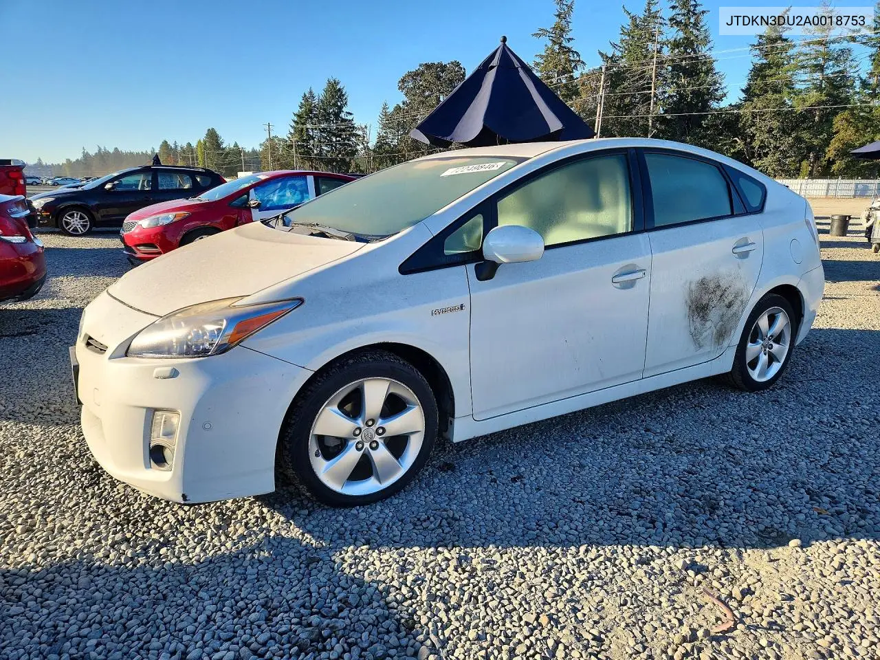 TOYOTA PRIUS 2010, VIN JTDKN3DU2A0018753