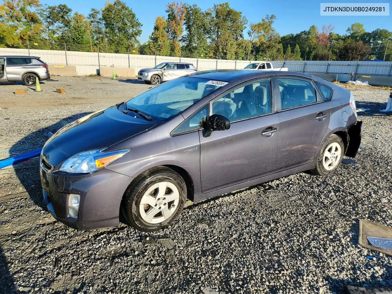 TOYOTA PRIUS 2011, VIN JTDKN3DU0B0249281