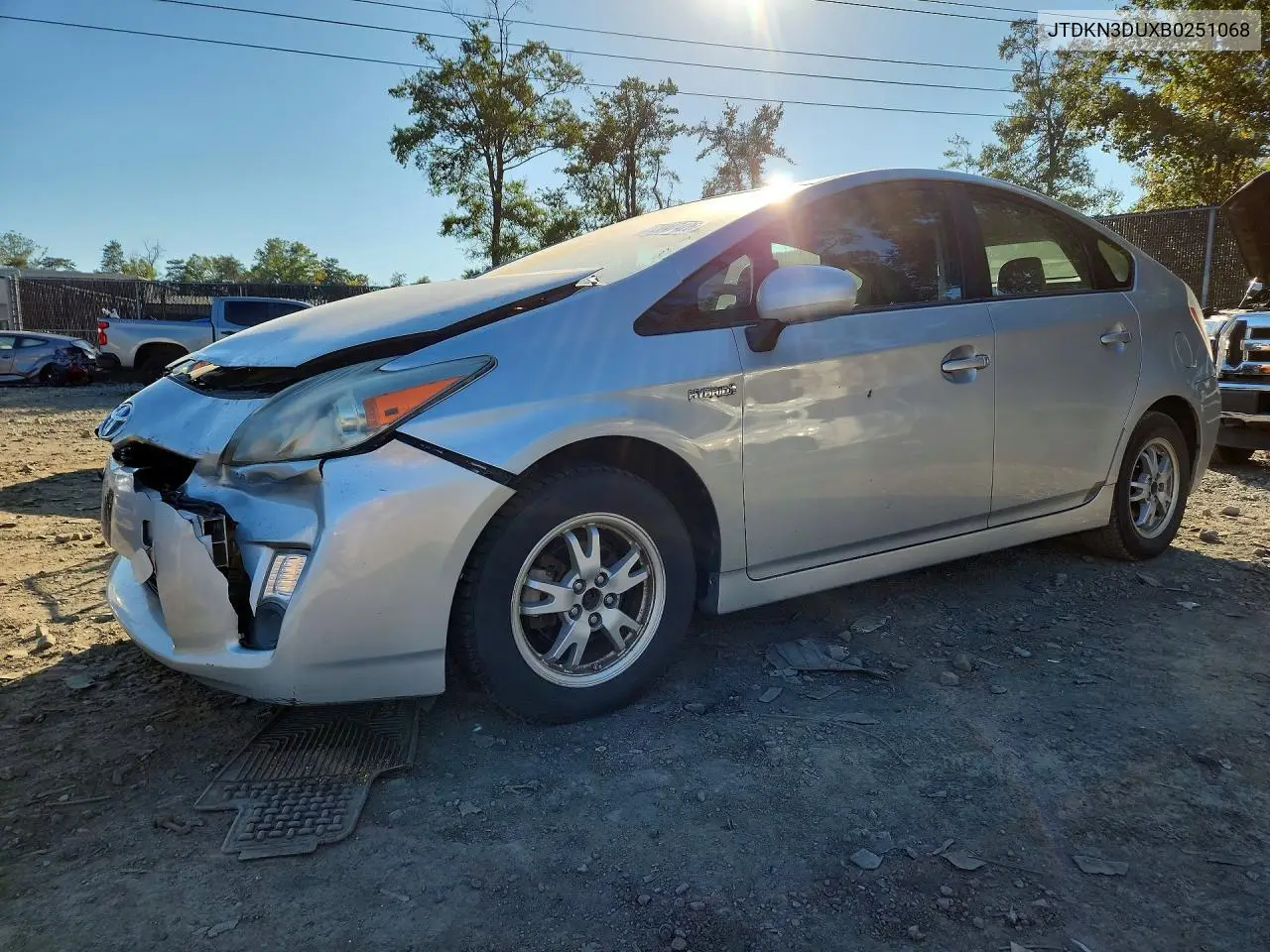 TOYOTA PRIUS 2011, VIN JTDKN3DUXB0251068
