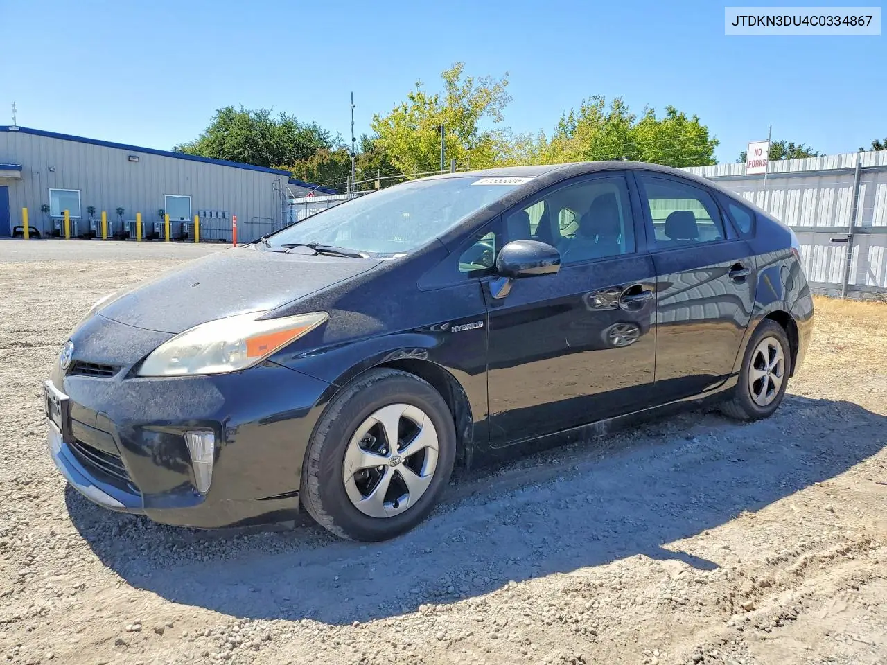 TOYOTA PRIUS 2012, VIN JTDKN3DU4C0334867