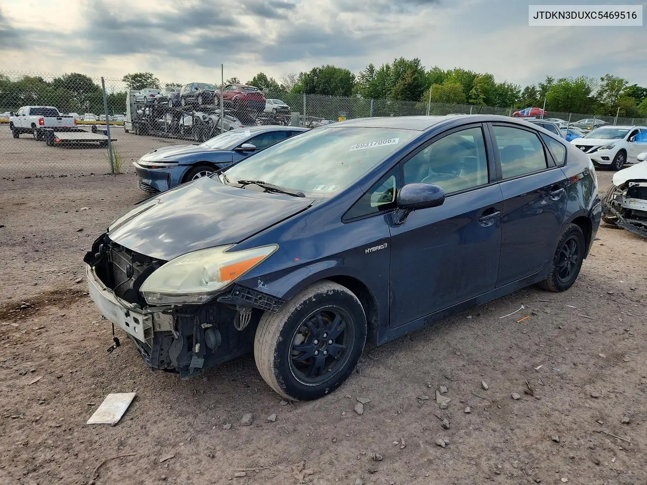 TOYOTA PRIUS 2012, VIN JTDKN3DUXC5469516