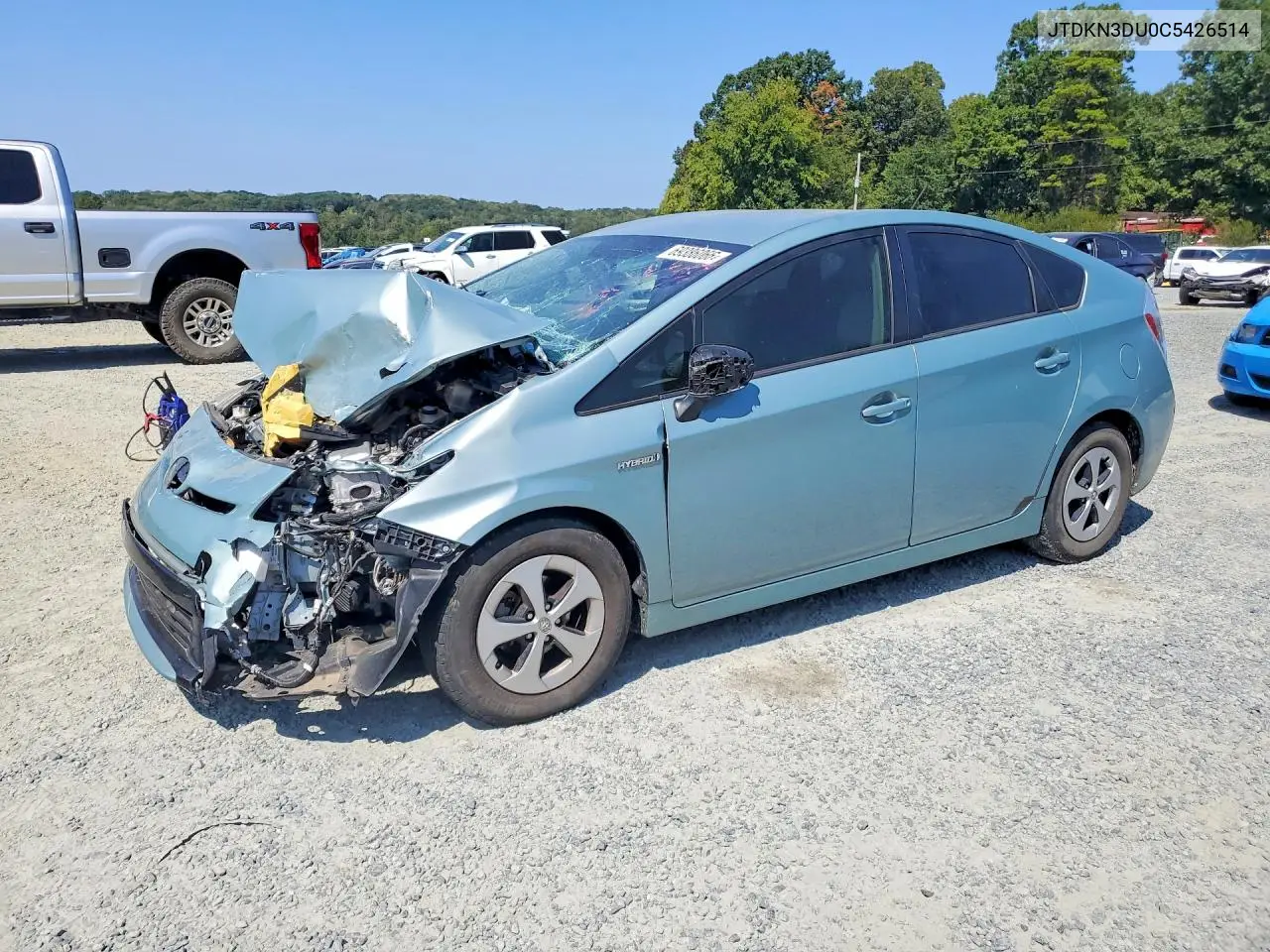 TOYOTA PRIUS 2012, VIN JTDKN3DU0C5426514