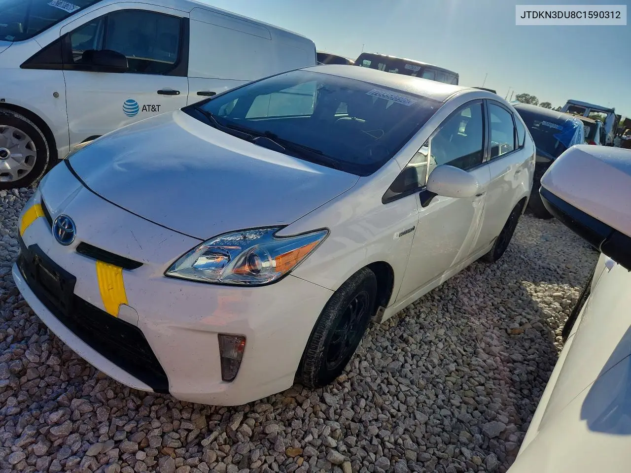 TOYOTA PRIUS 2012, VIN JTDKN3DU8C1590312