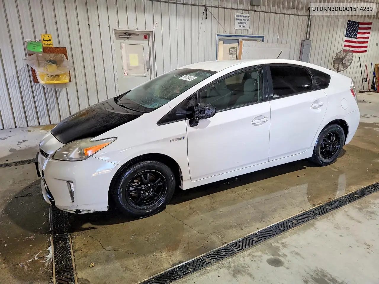 TOYOTA PRIUS 2012, VIN JTDKN3DU0C1514289