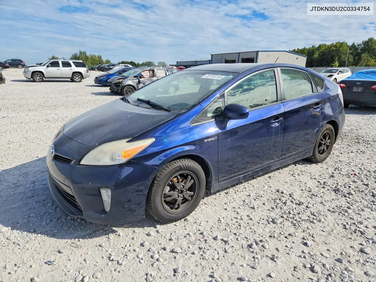 TOYOTA PRIUS 2012, VIN JTDKN3DU2C0334754